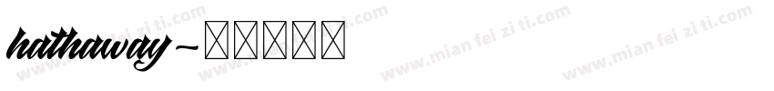 hathaway字体转换