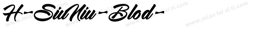H-SiuNiu-Blod字体转换