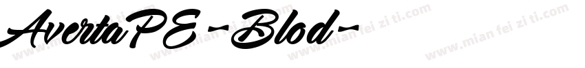 AvertaPE-Blod字体转换