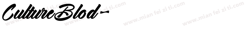CultureBlod字体转换