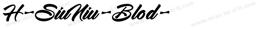 H-SiuNiu-Blod字体转换