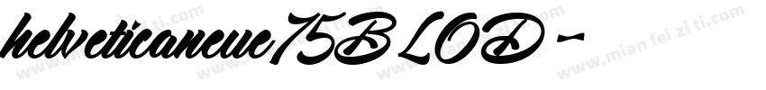 helveticaneue75BLOD字体转换