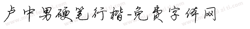卢中男硬笔行楷字体转换