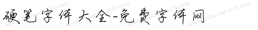硬笔字体大全字体转换