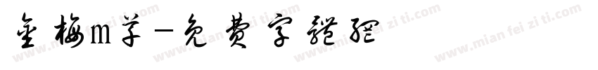 金梅m草字体转换