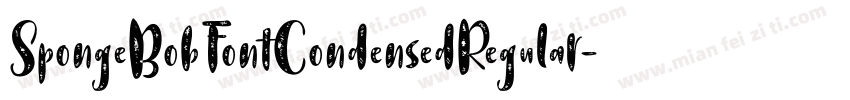 SpongeBobFontCondensedRegular字体转换