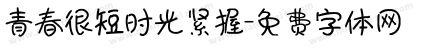 青春很短时光紧握字体转换