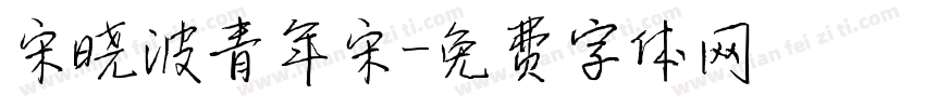 宋晓波青年宋字体转换