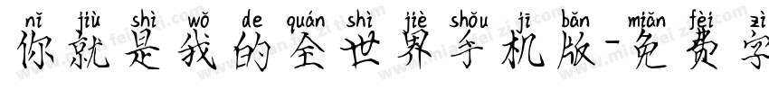 你就是我的全世界手机版字体转换