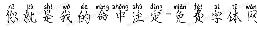 你就是我的命中注定字体转换