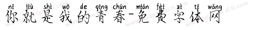 你就是我的青春字体转换