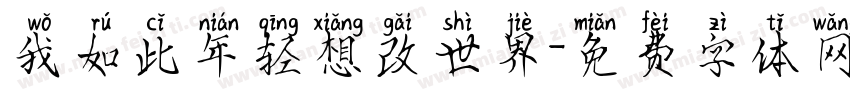 我如此年轻想改世界字体转换