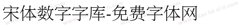 宋体数字字库字体转换