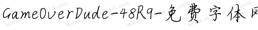 GameOverDude-48R9字体转换