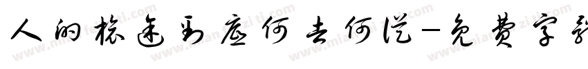 人的旅途到底何去何从字体转换