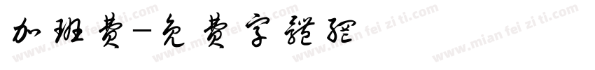 加班费字体转换