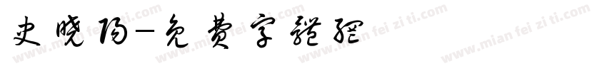 史晓阳字体转换
