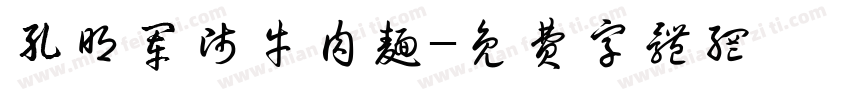 孔明军师牛肉面字体转换