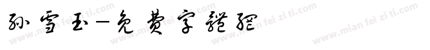 孙雪玉字体转换