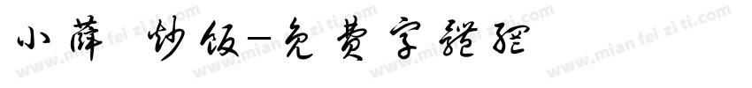 小薛·炒饭字体转换
