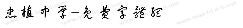 忠植中学字体转换