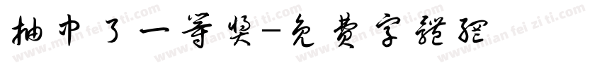 抽中了一等奖字体转换