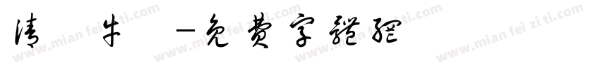 清湯牛腩字体转换