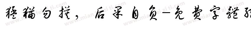 猛猫勿摸，后果自负字体转换