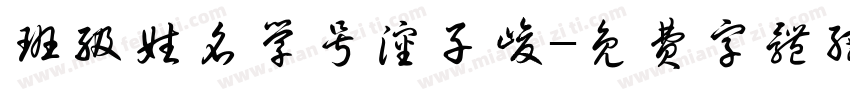 班级姓名学号沈子峻字体转换