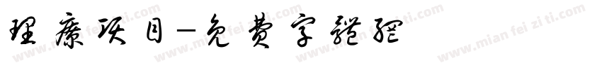 理疗项目字体转换