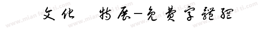 異國文化節特展字体转换
