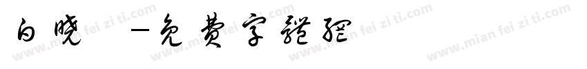 白晓妮字体转换