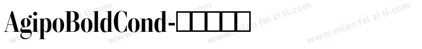 AgipoBoldCond字体转换
