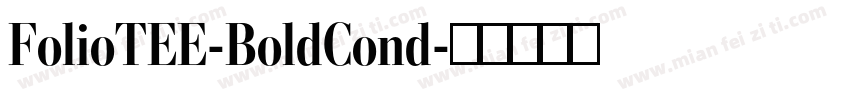 FolioTEE-BoldCond字体转换