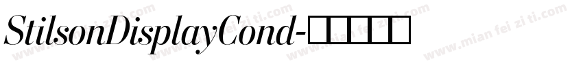 StilsonDisplayCond字体转换