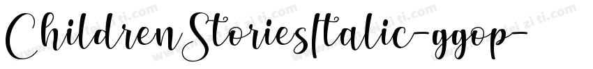 ChildrenStoriesItalic-ggop字体转换
