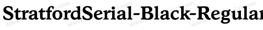 StratfordSerial-Black-Regular字体转换