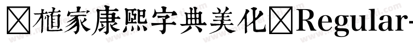 润植家康熙字典美化体Regular字体转换