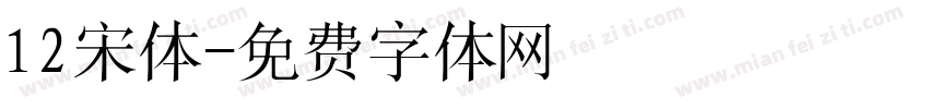 12宋体字体转换