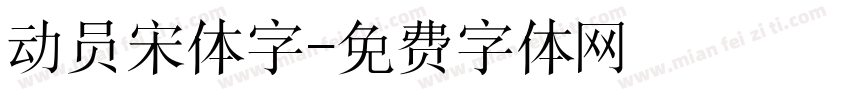 动员宋体字字体转换