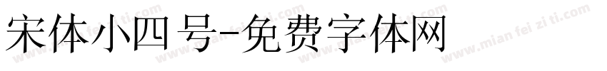 宋体小四号字体转换