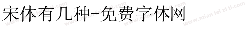 宋体有几种字体转换