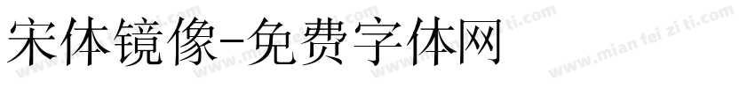 宋体镜像字体转换