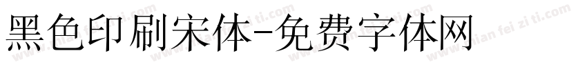 黑色印刷宋体字体转换
