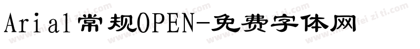 Arial常规OPEN字体转换