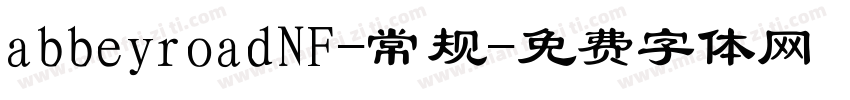 abbeyroadNF-常规字体转换
