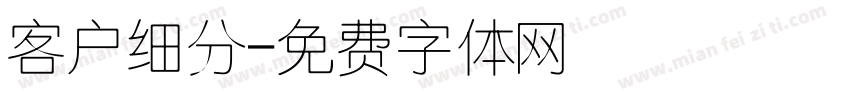 客户细分字体转换