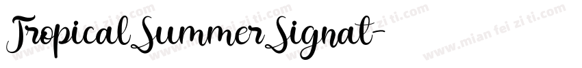 TropicalSummerSignat字体转换