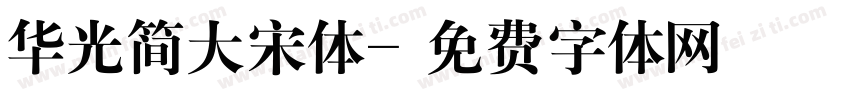 华光简大宋体字体转换