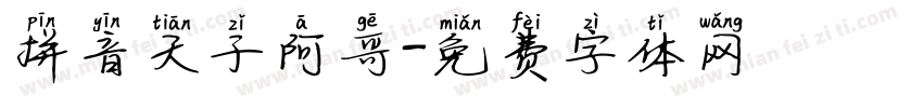 拼音天子阿哥字体转换
